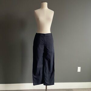 COS Navy Cropped Wide Leg Trousers Minimalist Toteme Row Quiet Luxury Capsule